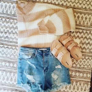 Neutral striped sweater